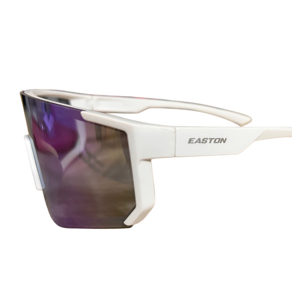 Easton White Frame Sunglasses with Purple Tint